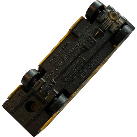 Vintage Matchbox School Bus District 2 Die-Cast Yellow Emergency Exit 1980s - Picture 7 of 8